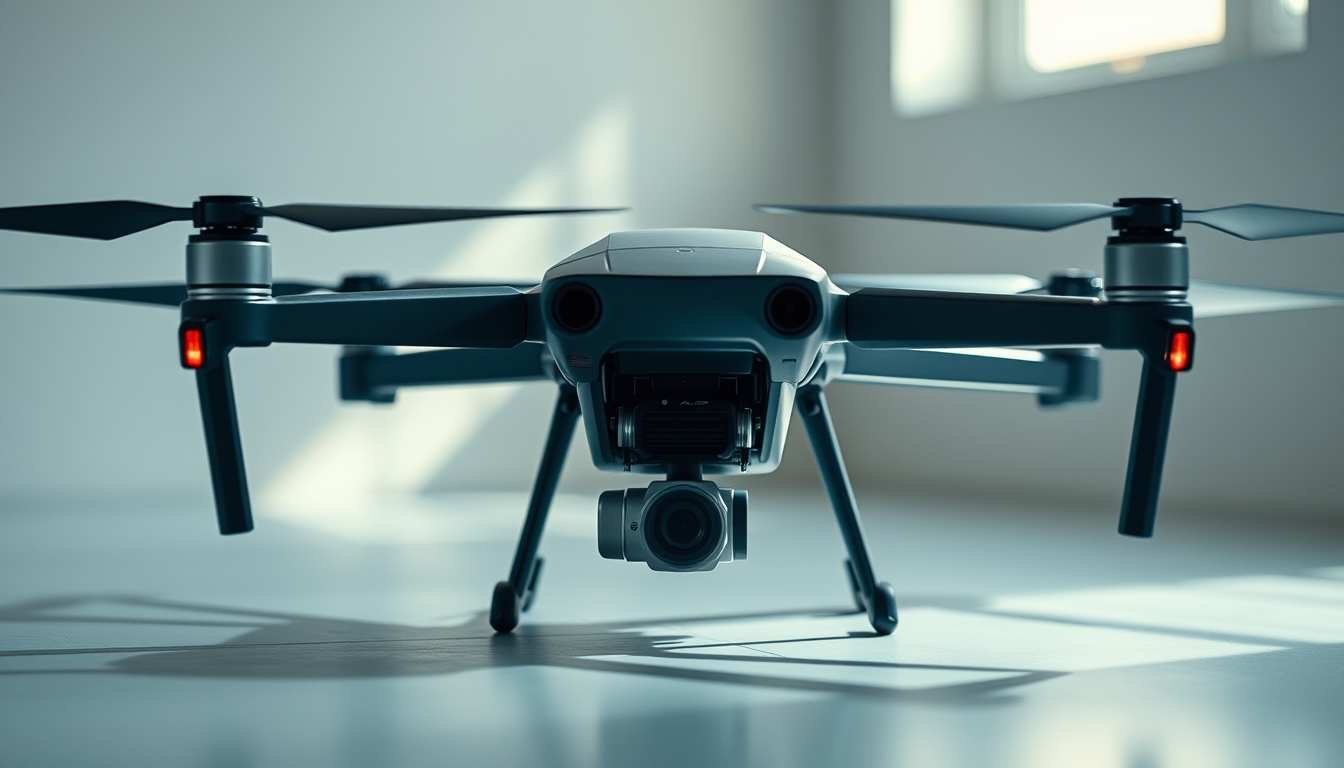 autonomous drone military in editorial style