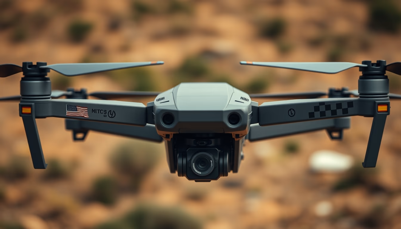 Autonomous drone military em estilo editorial