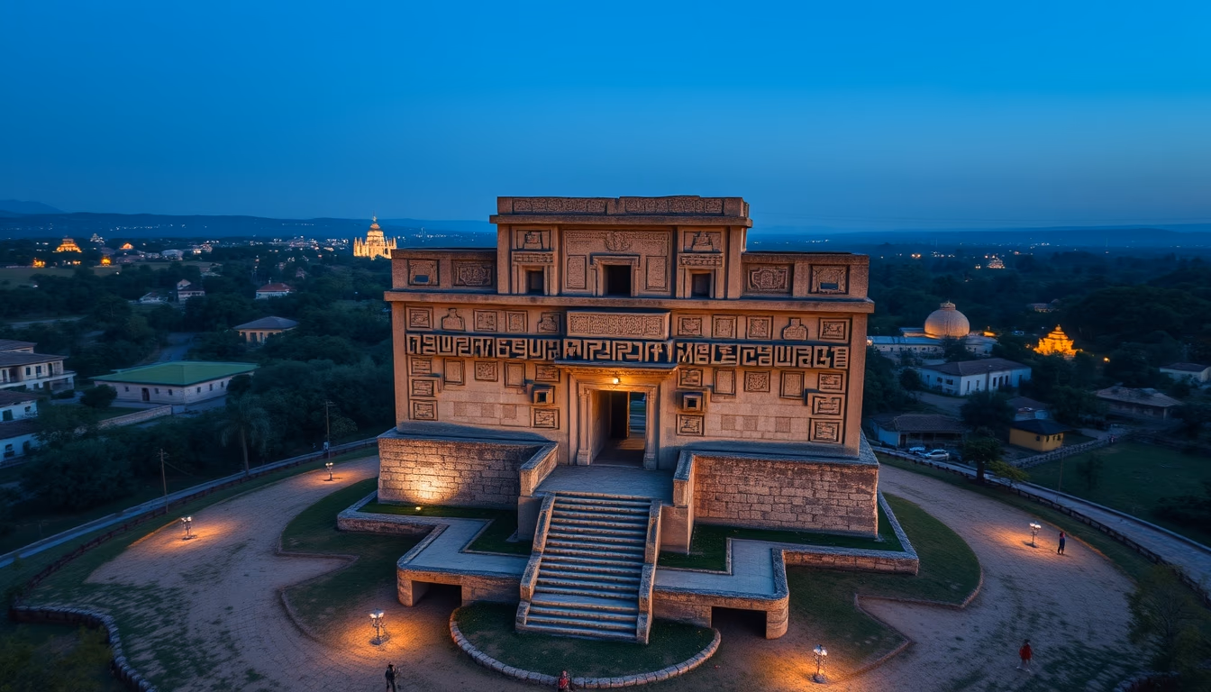 aztec calendar stone in editorial style