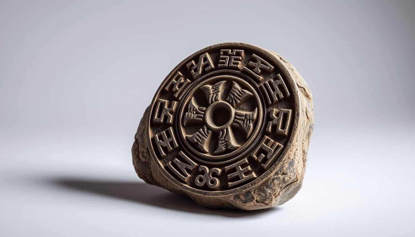 aztec calendar stone in editorial style