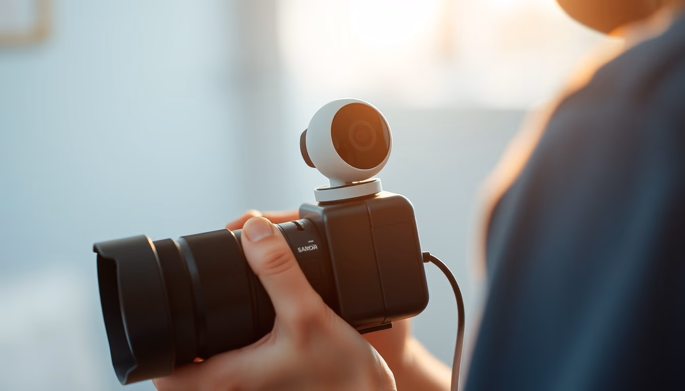 baby monitor camera in editorial style