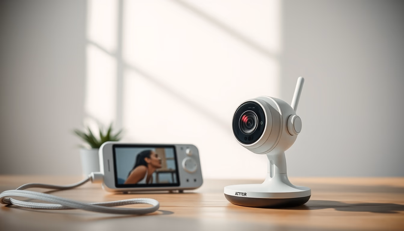 baby monitor camera in editorial style