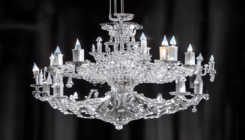 Baccarat zenith chandelier crystal em fotografia editorial de luxo