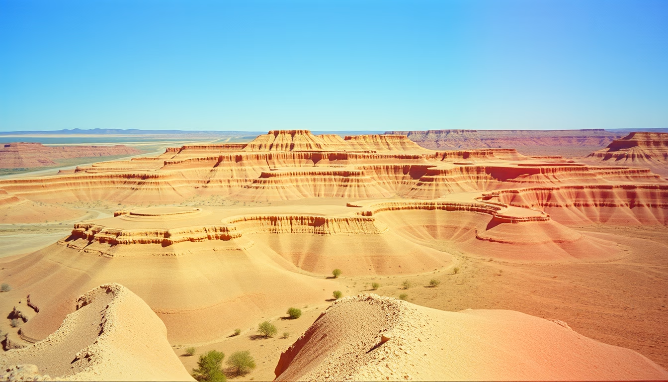 badlands south dakota in editorial style