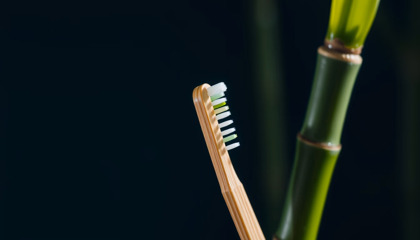 bamboo toothbrush eco in editorial style