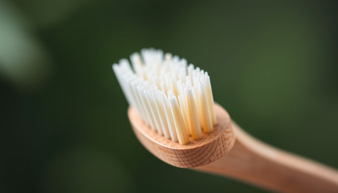 bamboo toothbrush eco in editorial style