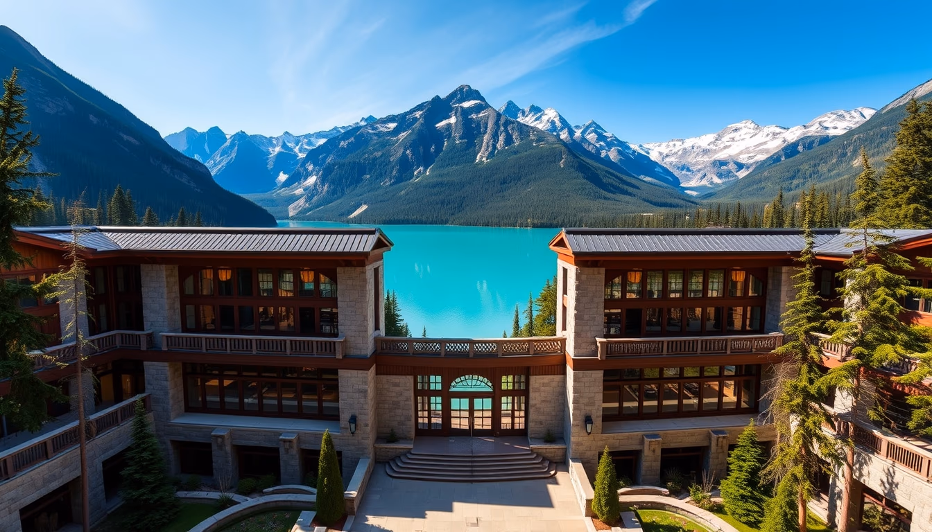 banff lake louise in editorial style
