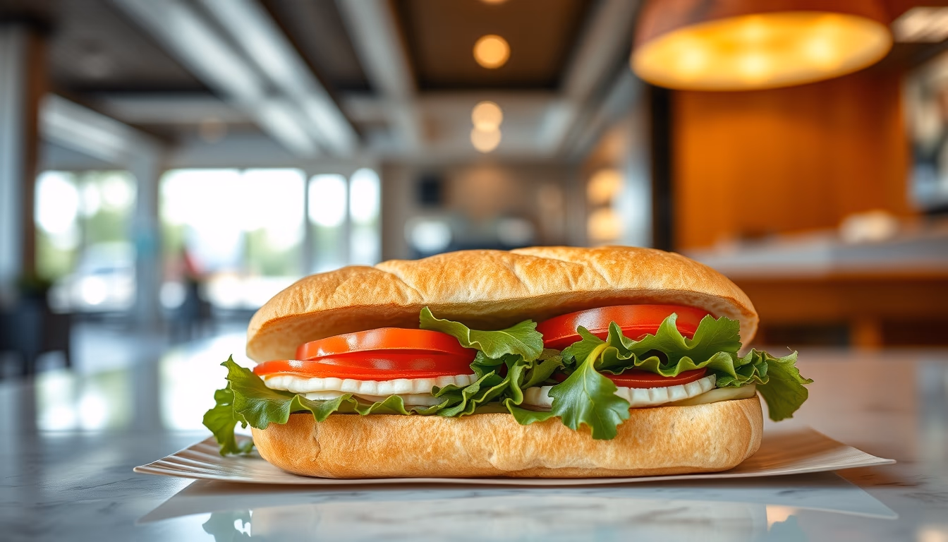 banh mi sandwich in editorial style