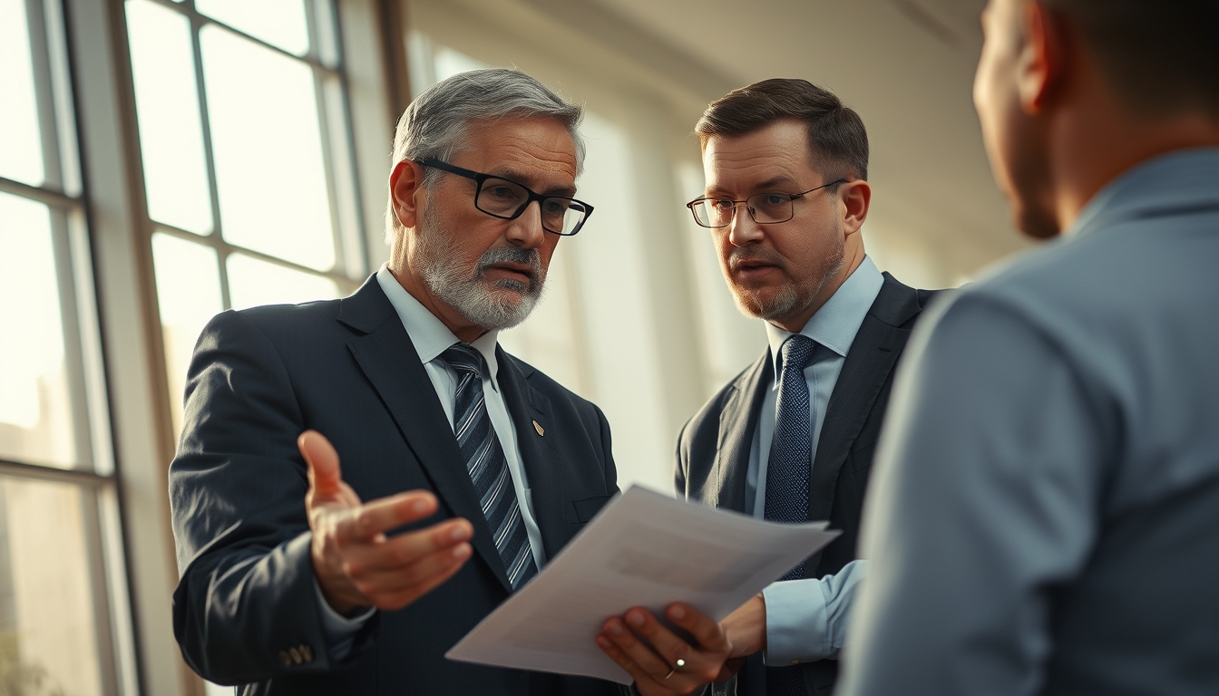 banker explaining interest rate to a client in editorial style