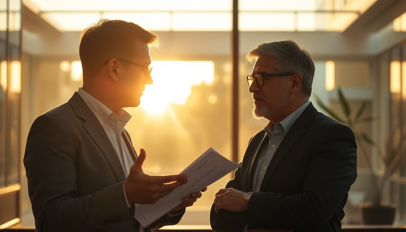banker explaining interest rate to a client in editorial style