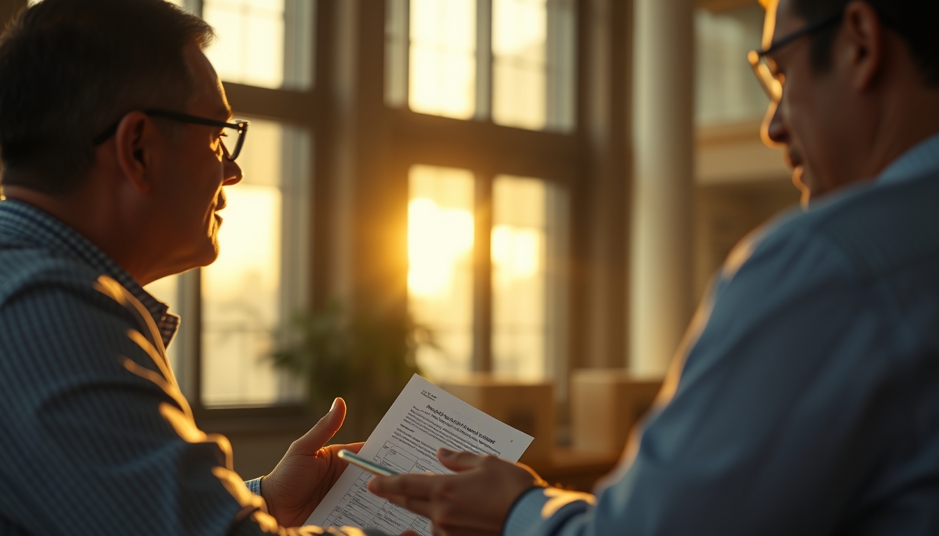 banker explaining interest rate to a client in editorial style