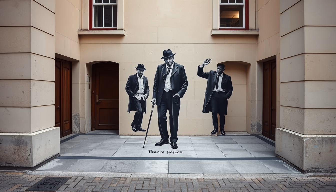 banksy street stencil in editorial style