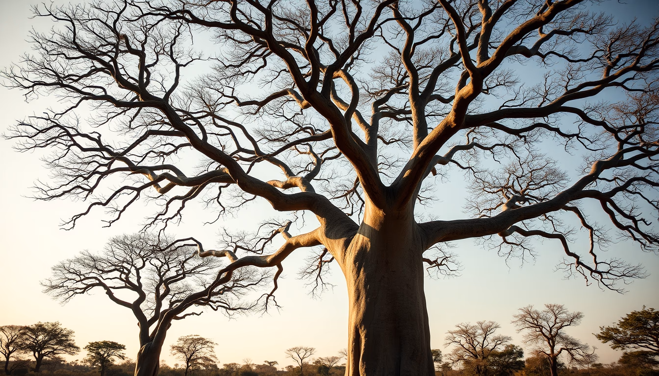 baobab tree madagascar in editorial style