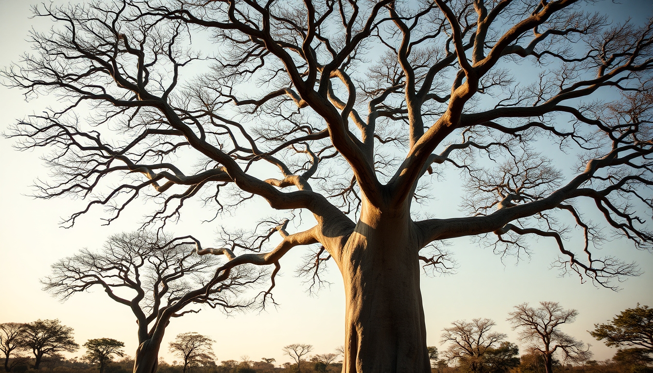 baobab tree madagascar in editorial style