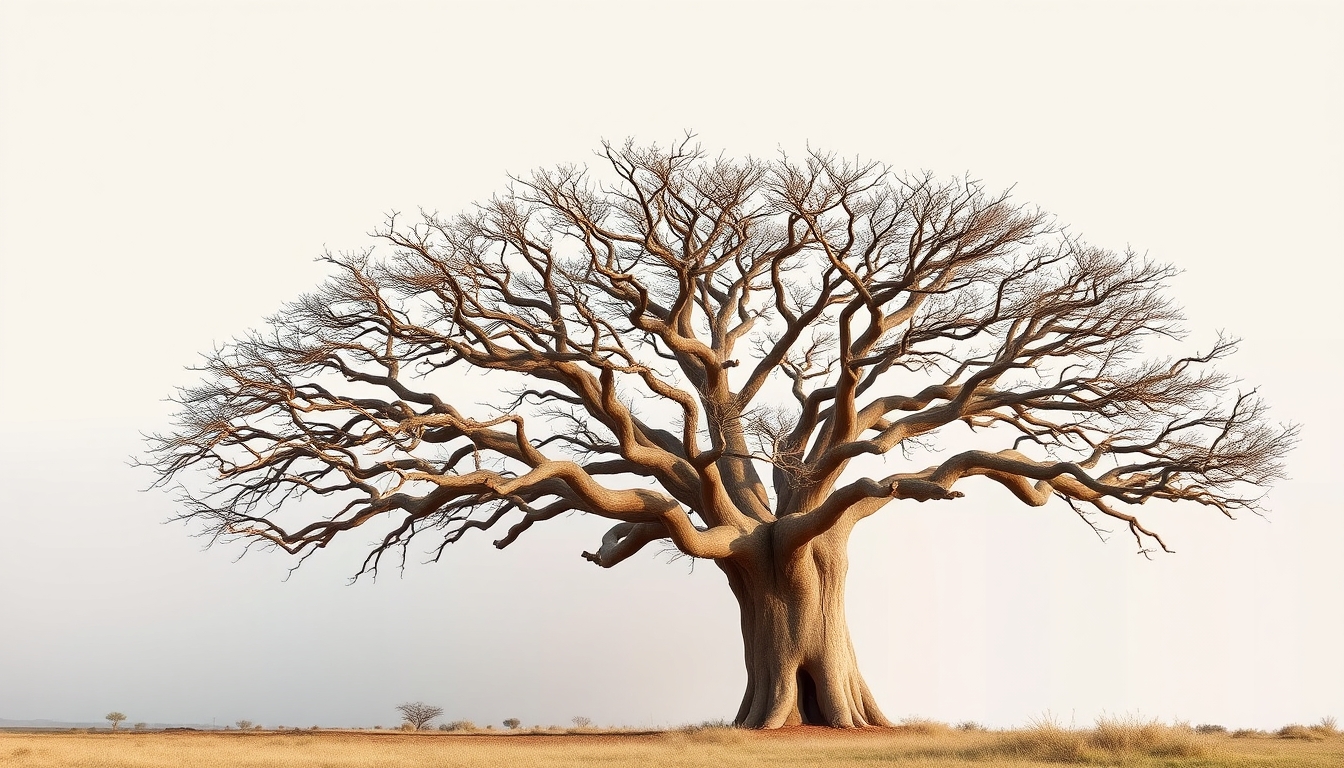 baobab tree madagascar in editorial style