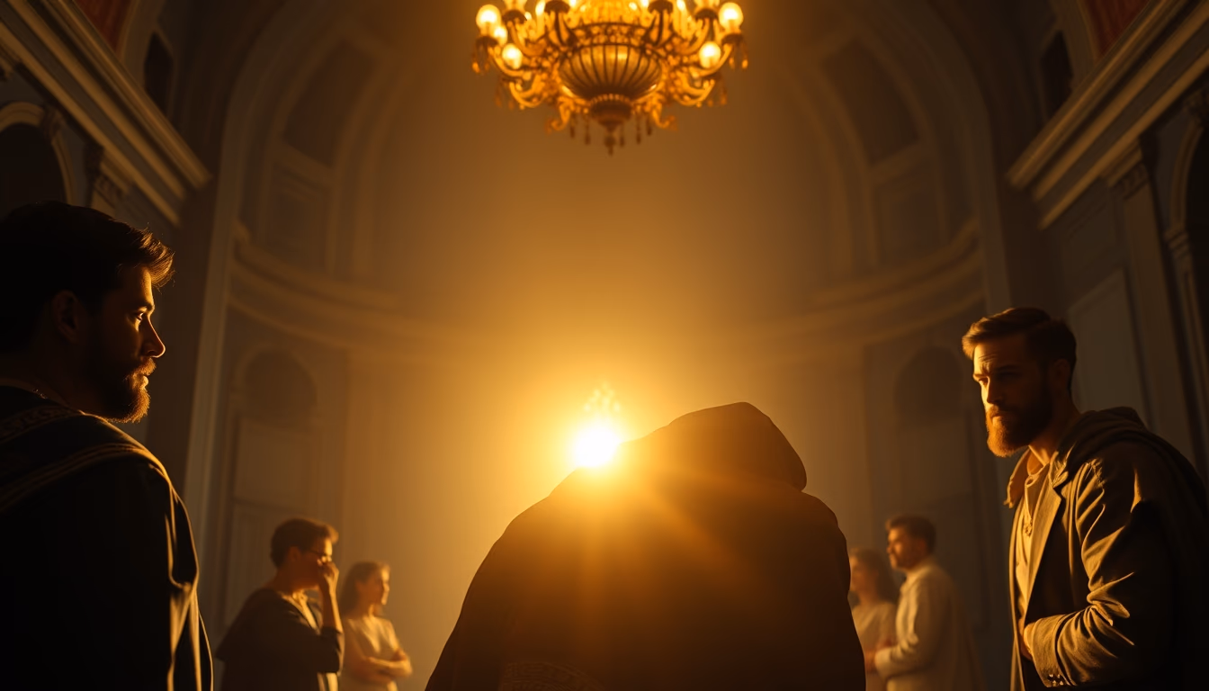 baroque drama caravaggio in editorial style