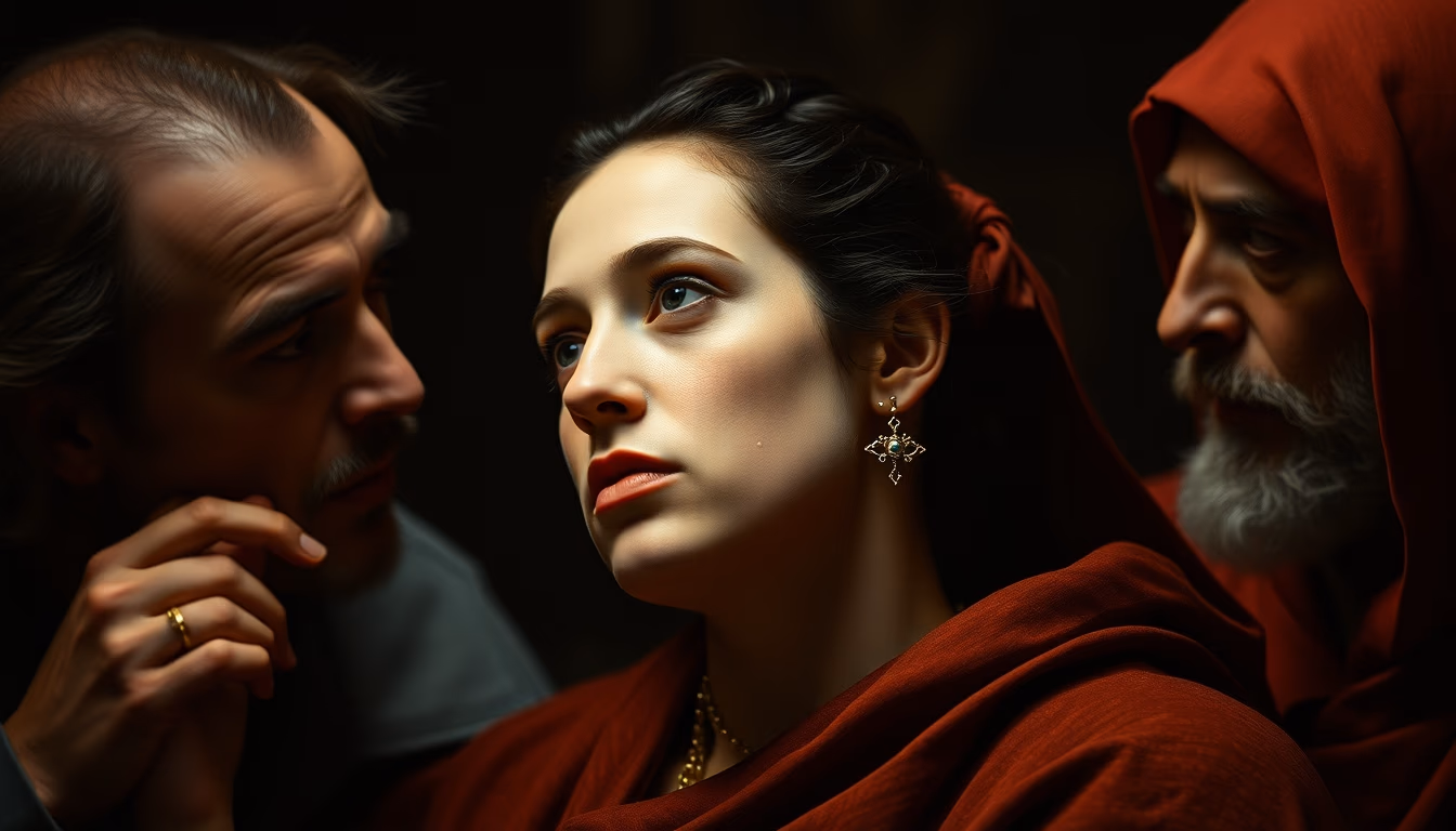 baroque drama caravaggio in editorial style