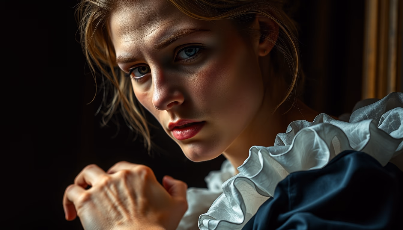 baroque drama caravaggio in editorial style