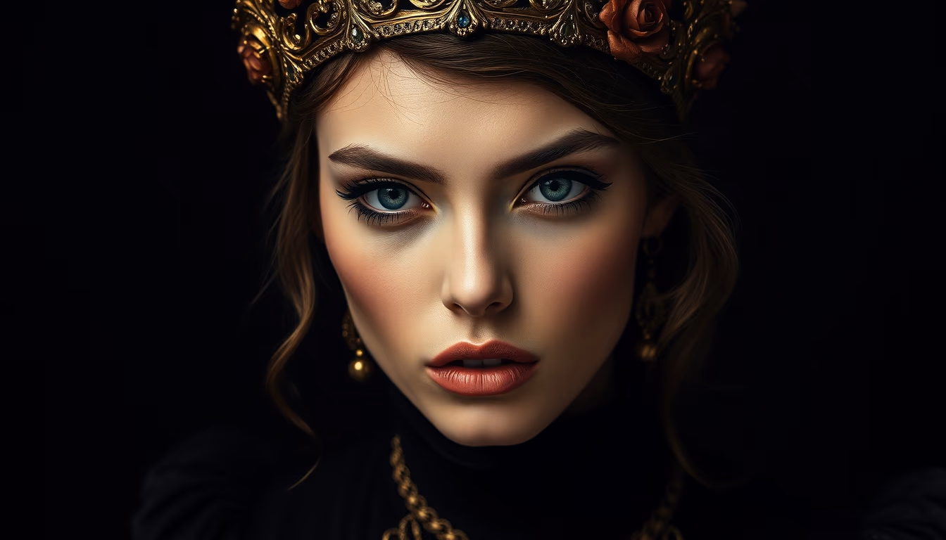 baroque drama caravaggio in editorial style