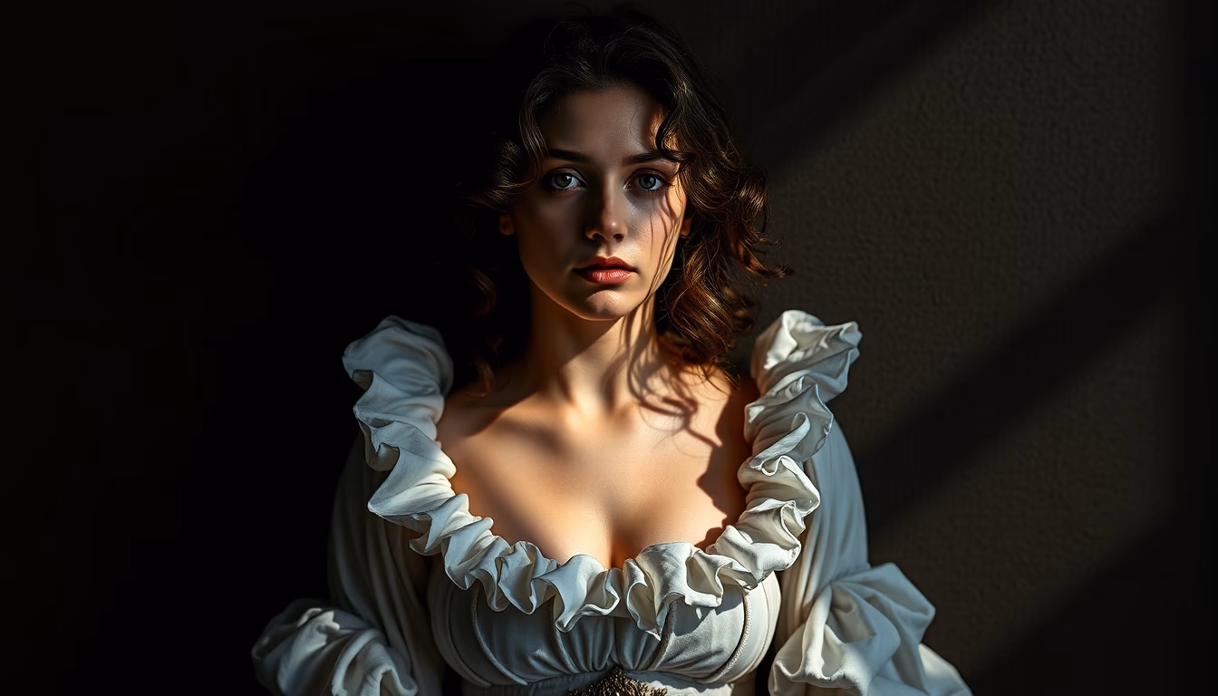 baroque drama caravaggio in editorial style