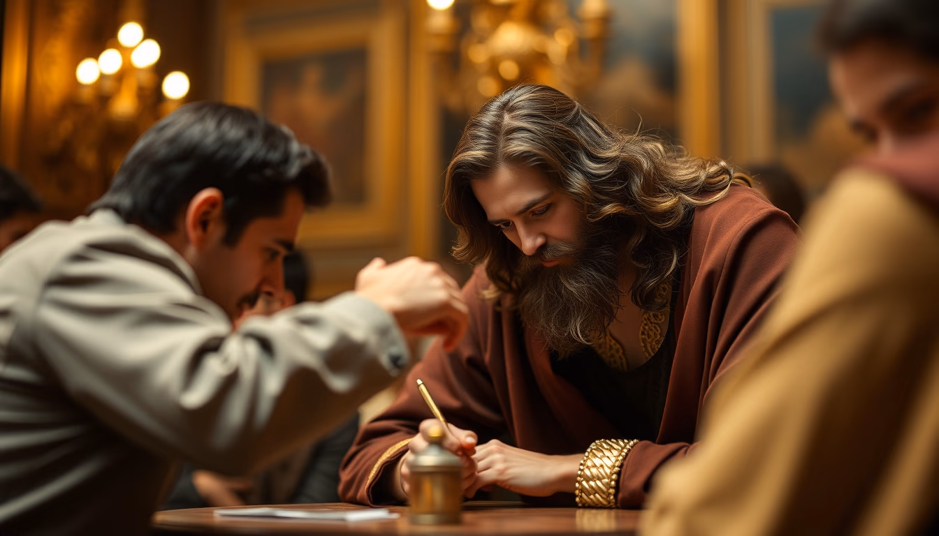 baroque drama caravaggio in editorial style