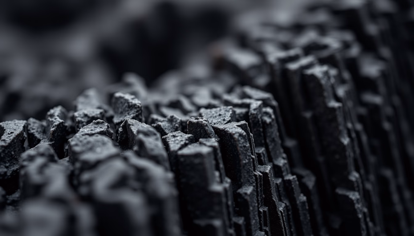 basalt columnar formations in editorial style