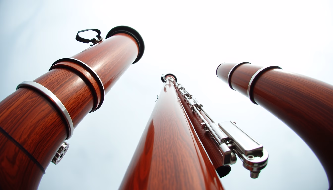 bassoon double reed in editorial style