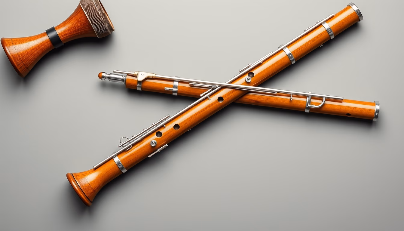 bassoon double reed in editorial style