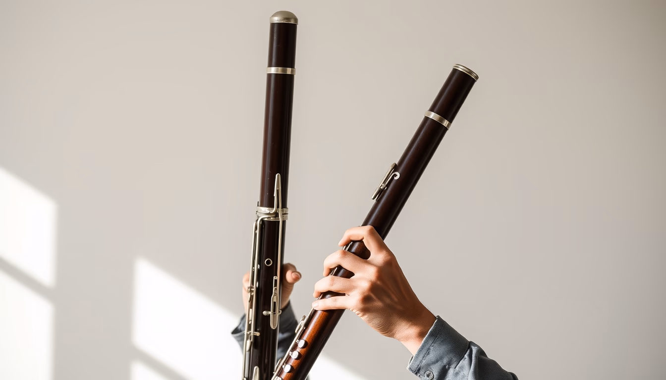bassoon double reed in editorial style