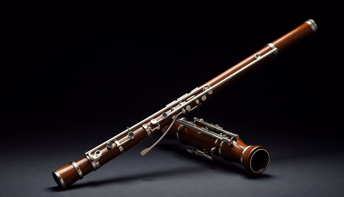 bassoon double reed in editorial style