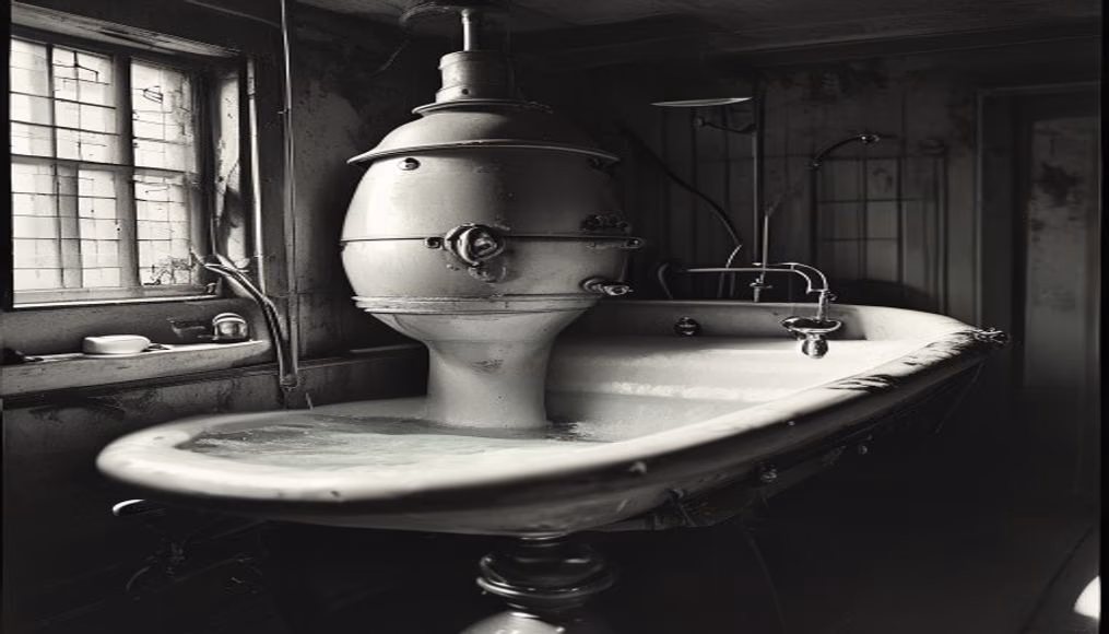 bathysphere antique in editorial style