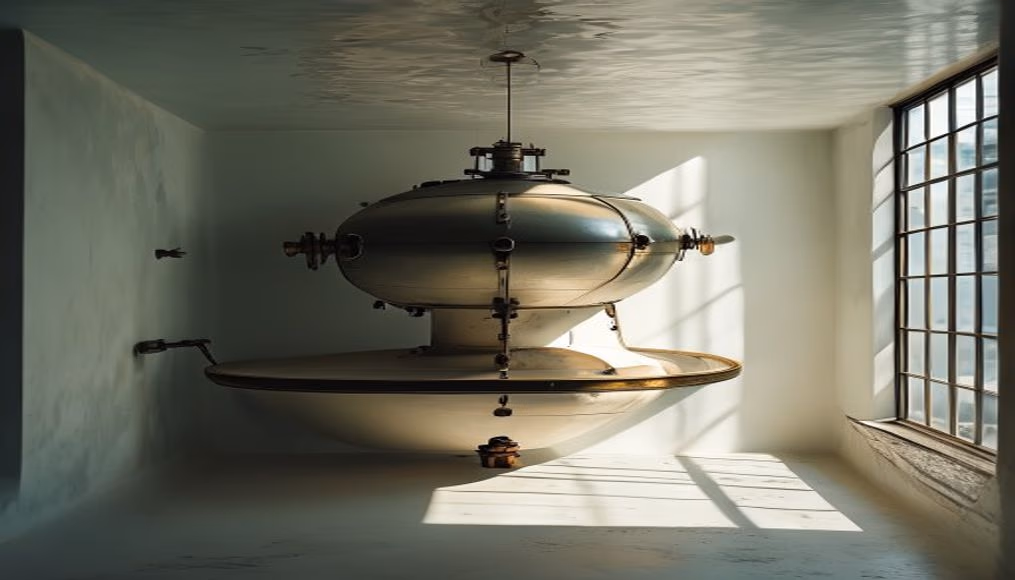 bathysphere antique in editorial style