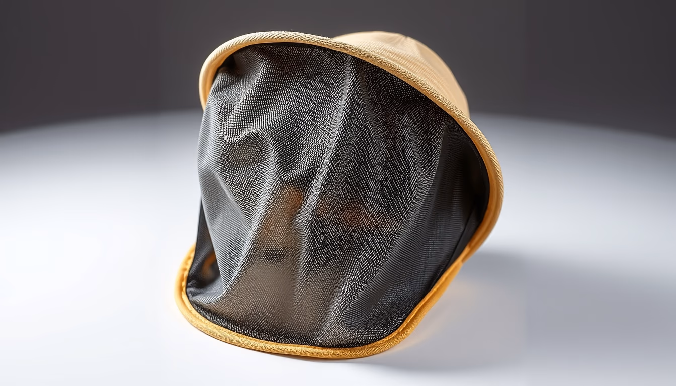 beekeeper veil empty hat in editorial style