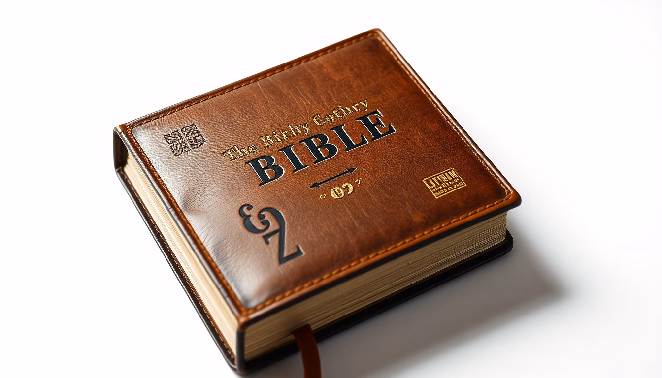 bible old leather in editorial style