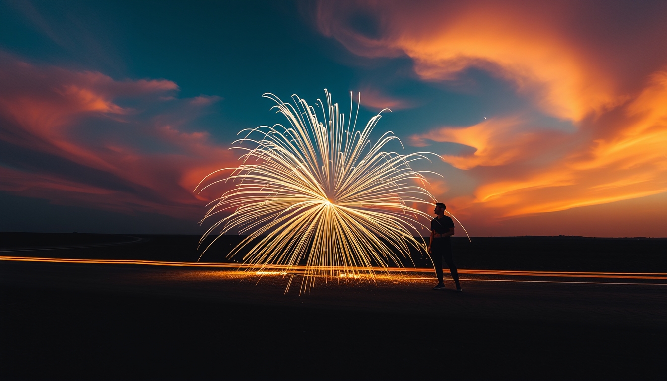 big bang artistic concept in editorial style