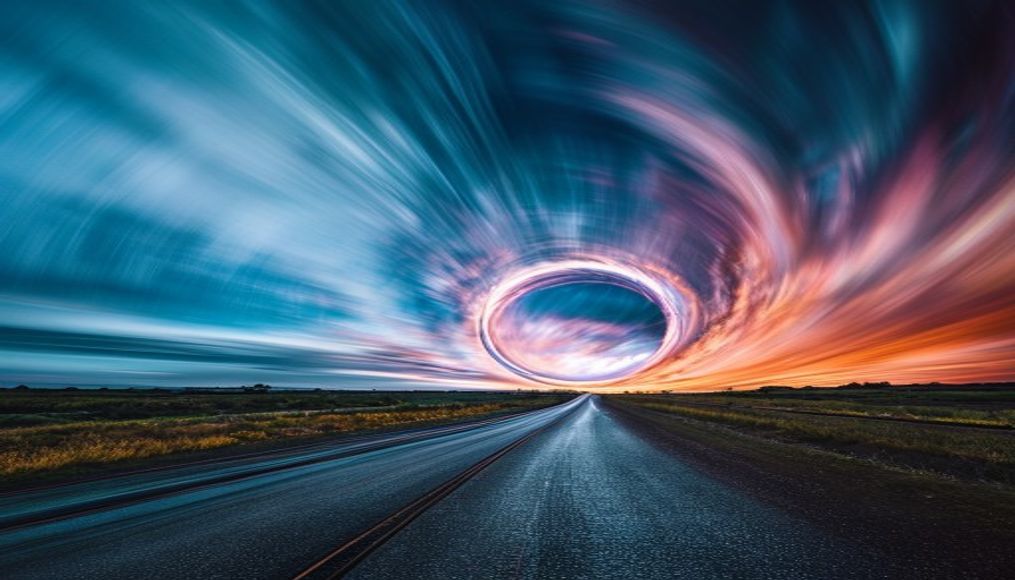 big bang tunnel cern in editorial style