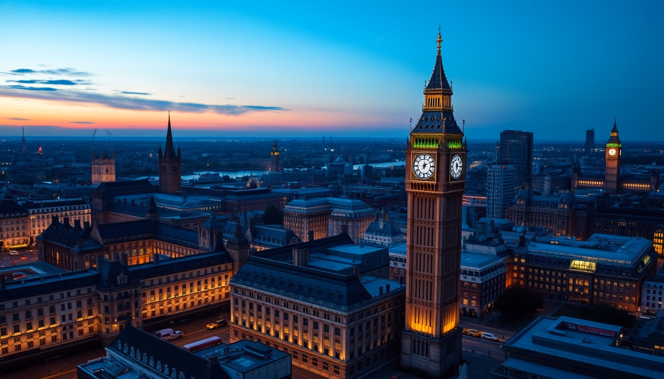 big ben london tower in editorial style