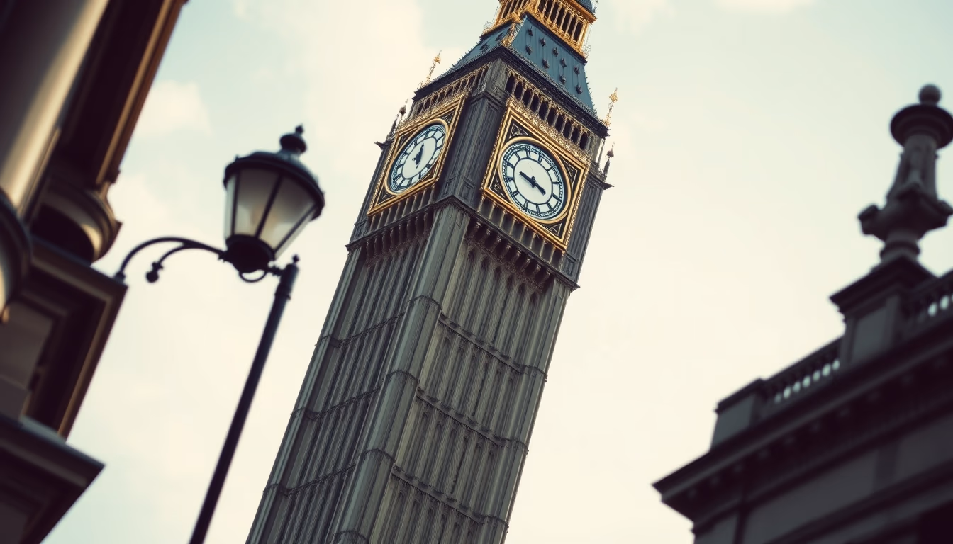 big ben london tower in editorial style