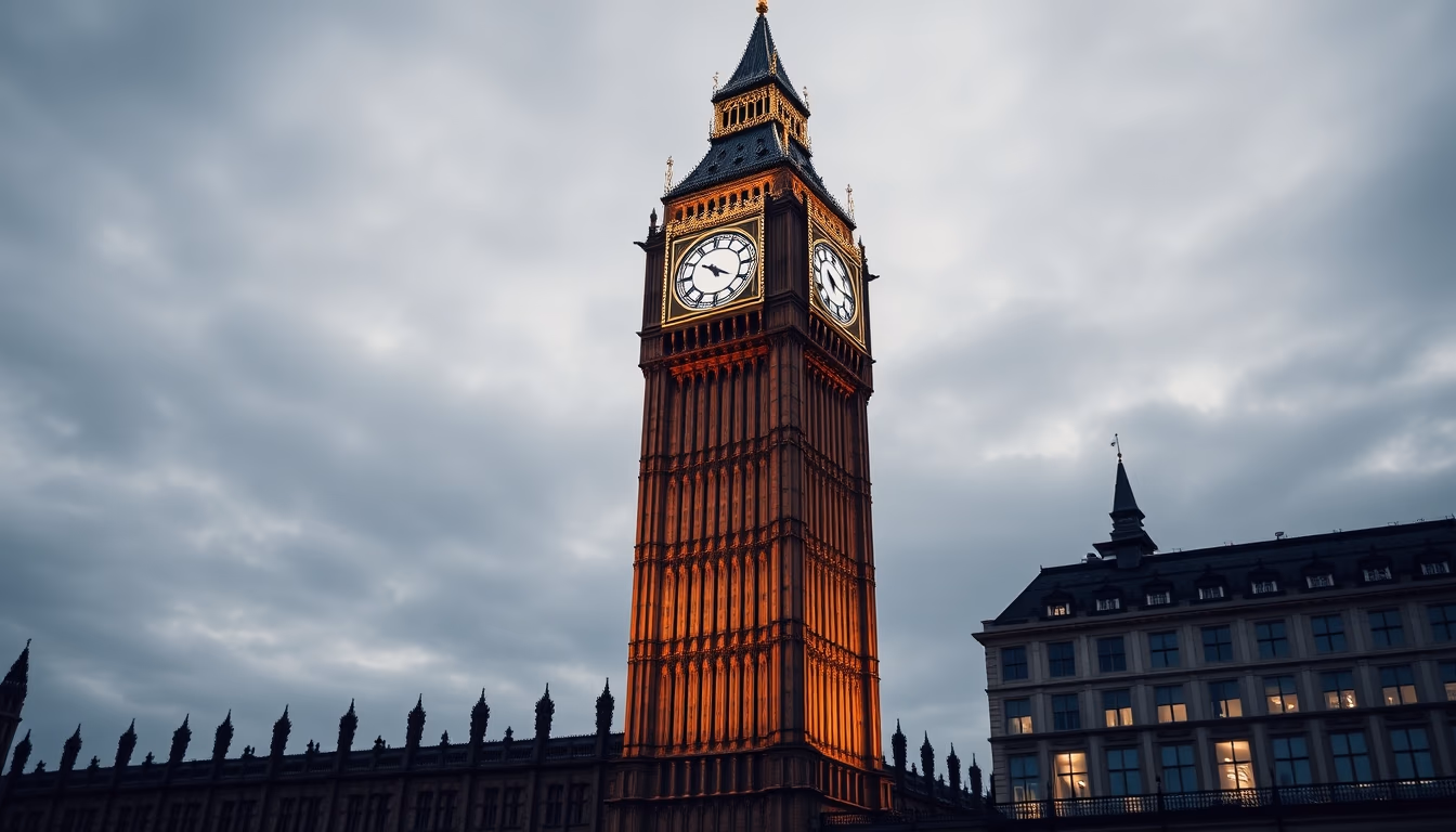 big ben london tower in editorial style