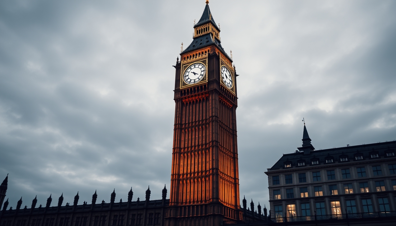 big ben london tower in editorial style