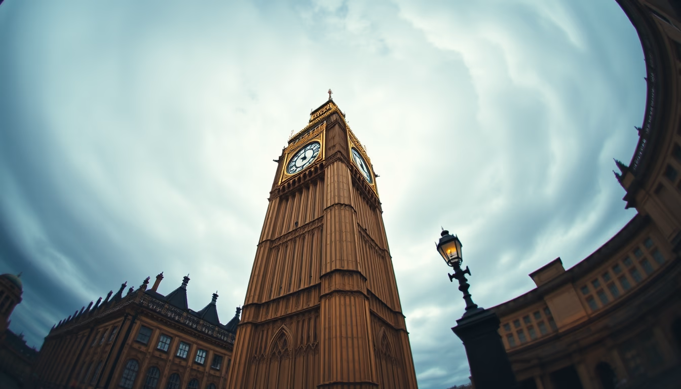 big ben london tower in editorial style