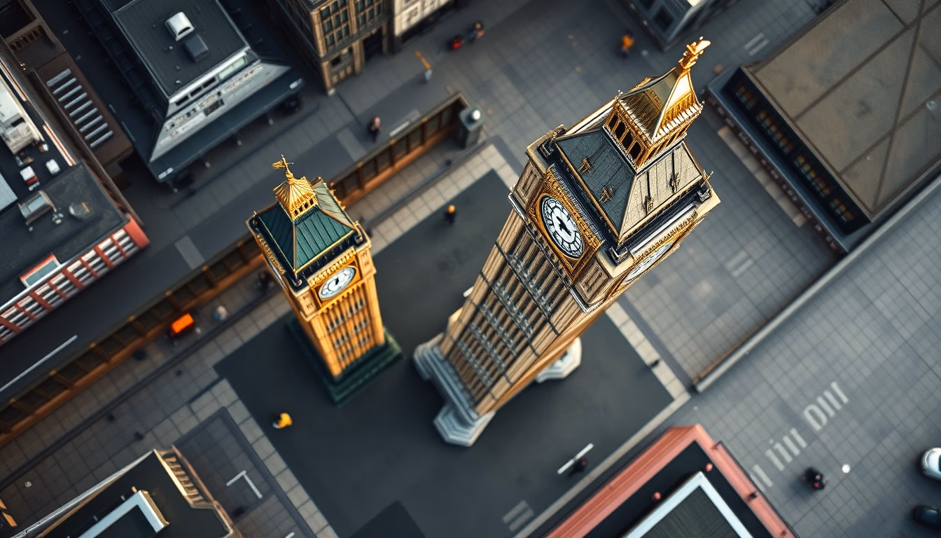 big ben london tower in editorial style