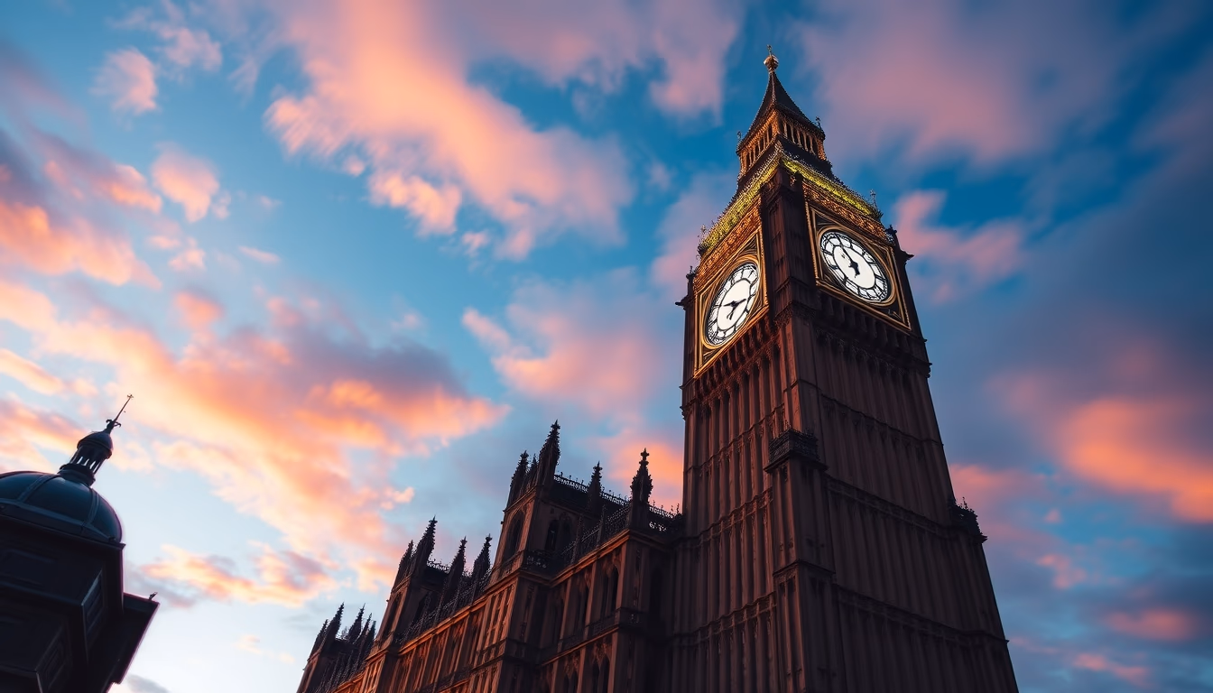 big ben london tower in editorial style