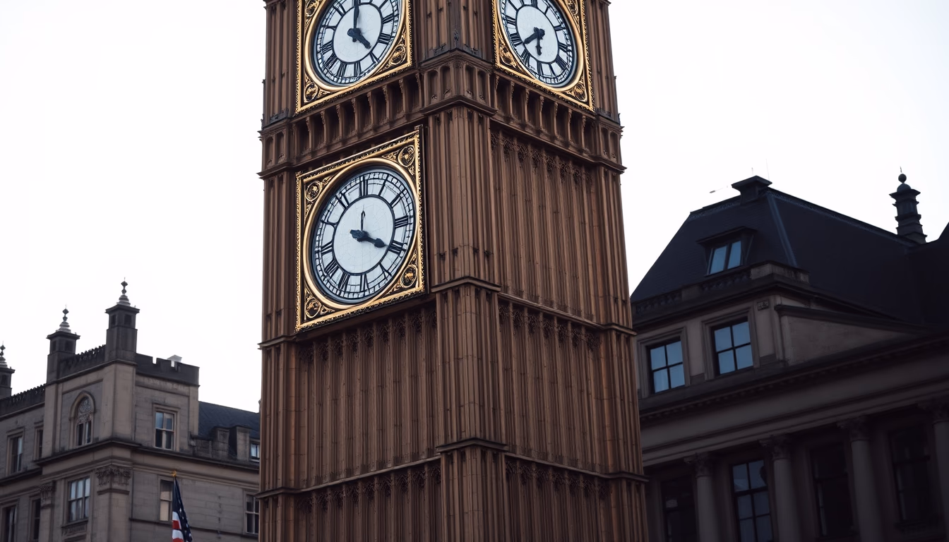 big ben london tower in editorial style