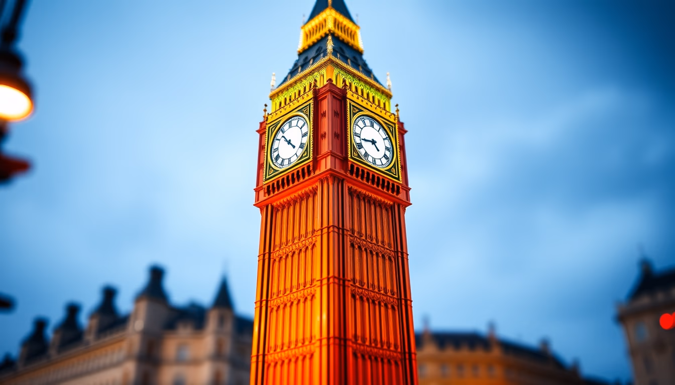 big ben london tower in editorial style