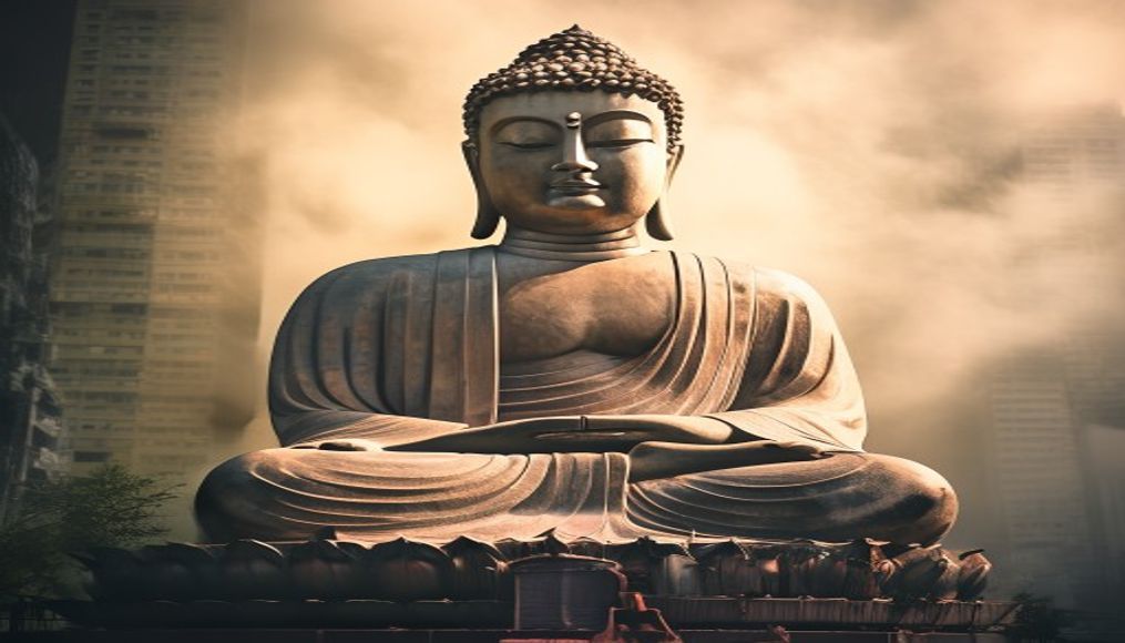 big buddha hong kong in editorial style