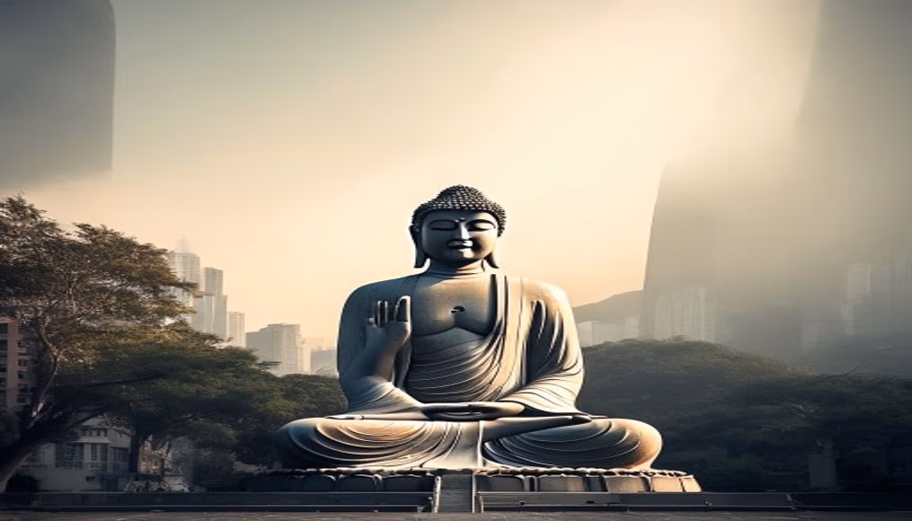big buddha hong kong in editorial style