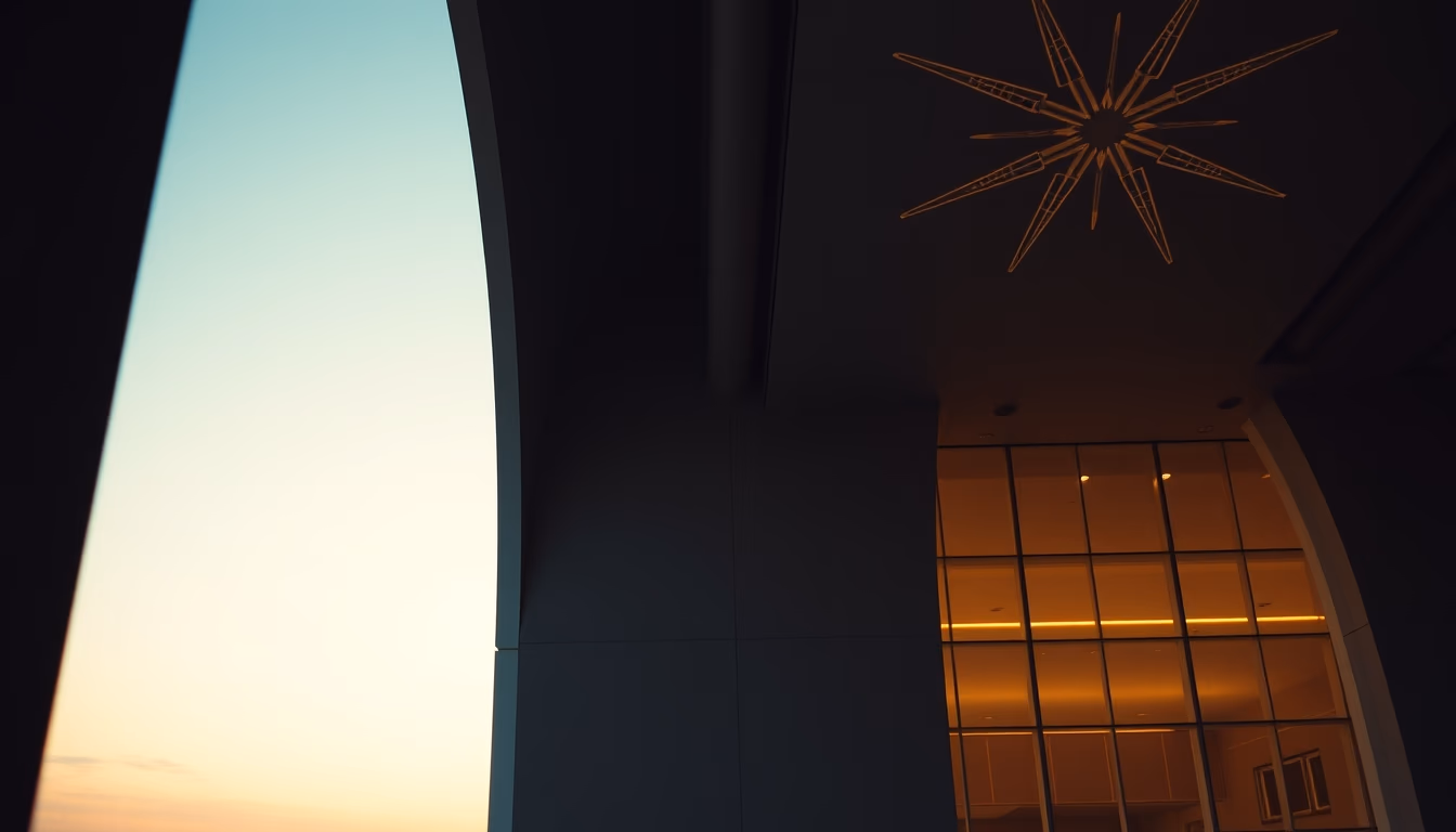 binary star sunset in editorial style
