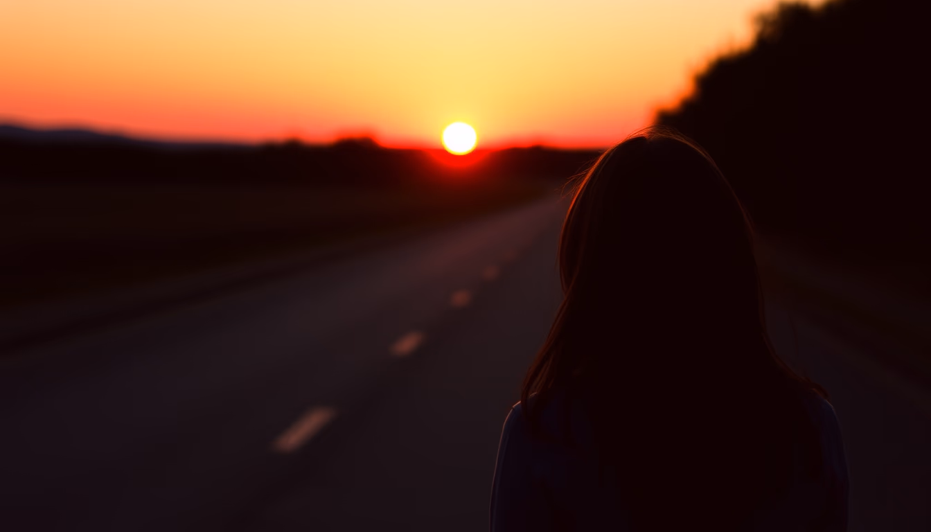 binary star sunset in editorial style