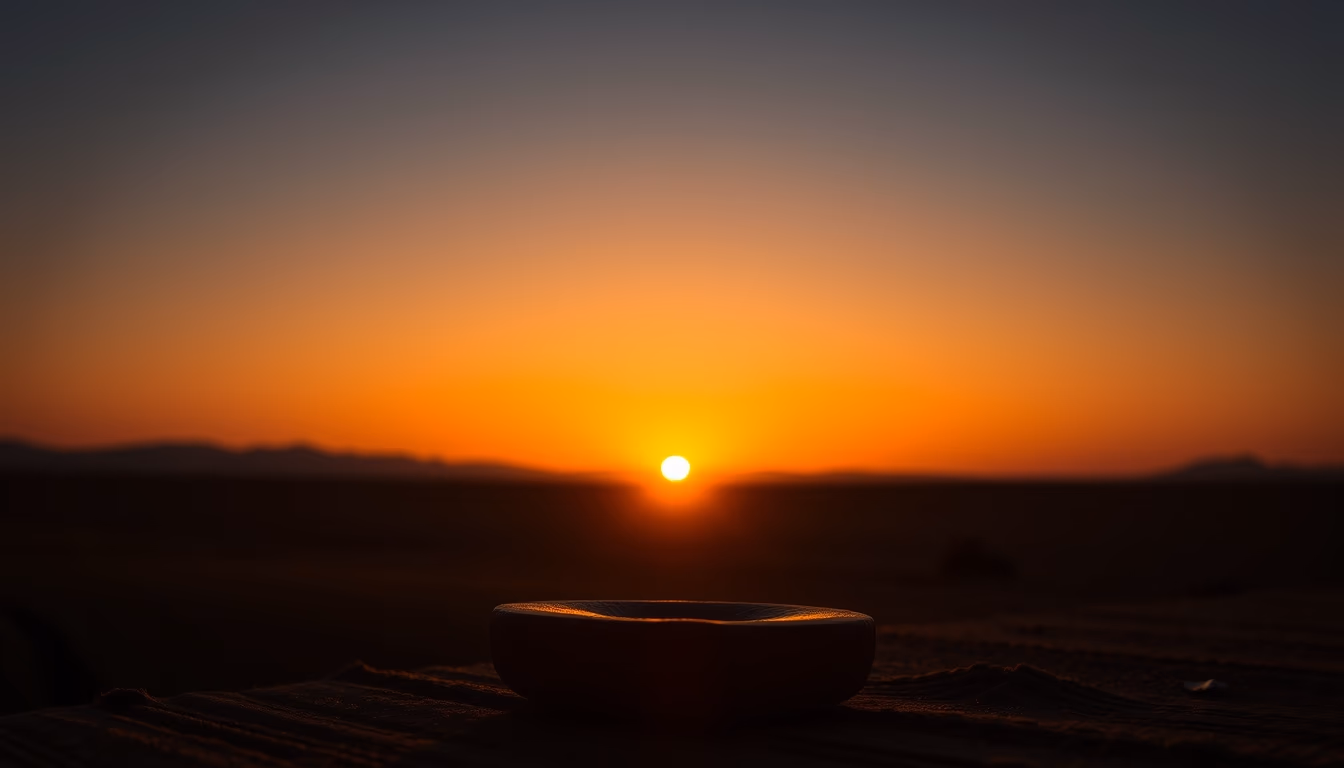 binary star sunset in editorial style